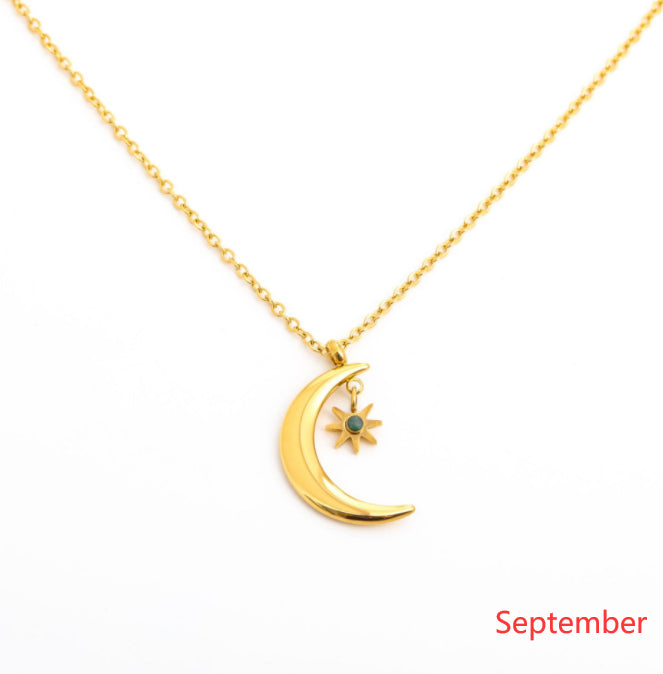 Naturstein Kette – Balance & Erdung – Gold / November