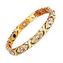 Naturstein Armband – Balance & Energie – Schwarz Rosa Diamond