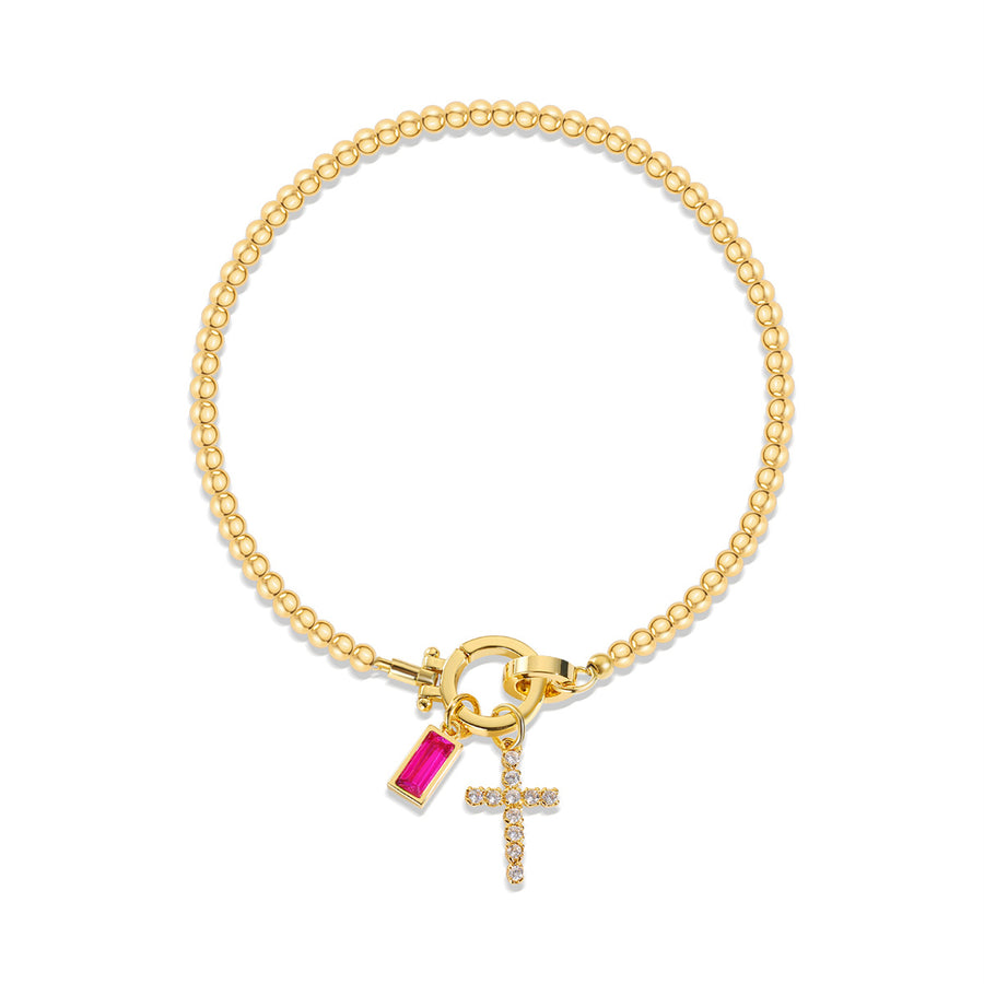 Naturstein Armband – Balance & Erdung – Gold December