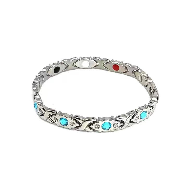 Naturstein Armband – Balance & Energie – Weiß K Rosa Diamond set
