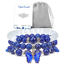 Rosenquarz Armband – Liebe & Harmonie – Lapislazuli Butterfly