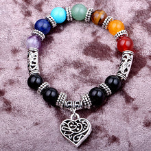 7-Chakra Armband – Balance & Energie – Silber