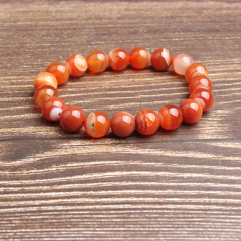 Achat Armband – Stabilität & Schutz – Rot / 12 mm
