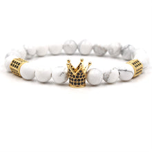 Tigerauge Armband – Schutz & Mut – Weiß Türkis