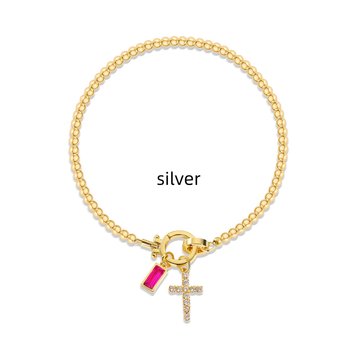 Naturstein Armband – Balance & Erdung – Silber Oc–ber
