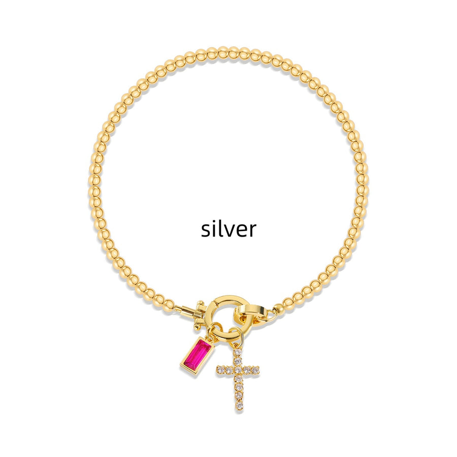 Naturstein Armband – Balance & Erdung – Silber Oc–ber