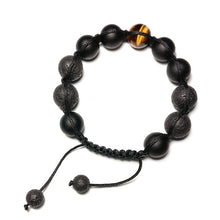 Tigerauge Perlenstrang – Schutz & Mut – Volcanic s–ne / 17 cm