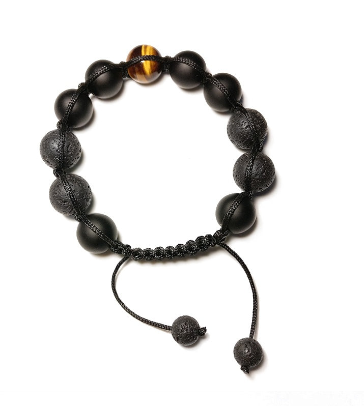 Tigerauge Perlenstrang – Schutz & Mut – Variante B / 12 mm