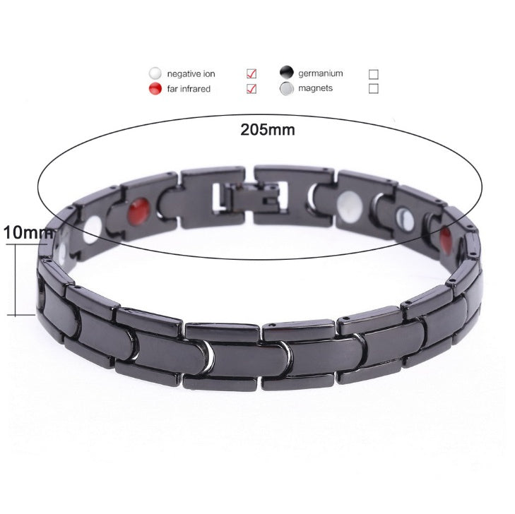 Naturstein Armband – Balance & Energie – Schwarz