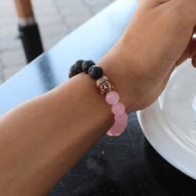 Lava-Stein Armband – Erdung & Stärke – Rosa