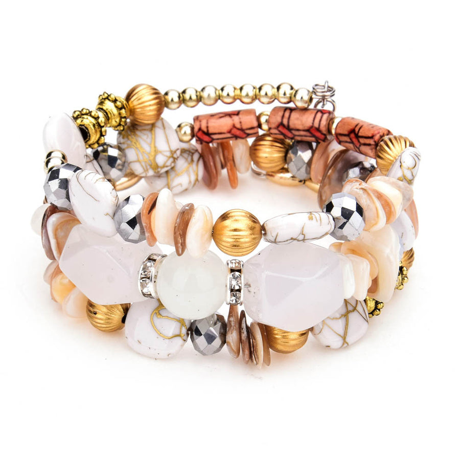 Türkis Armband – Schutz & Kommunikation – Weiß
