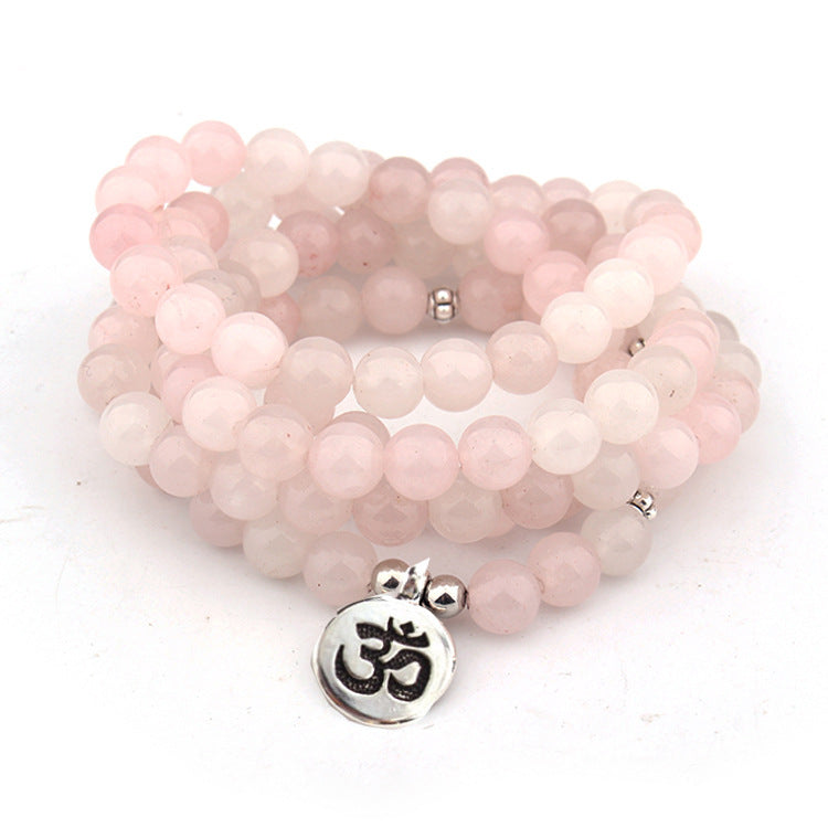 Rosenquarz Armband – Liebe & Harmonie – OM Silber
