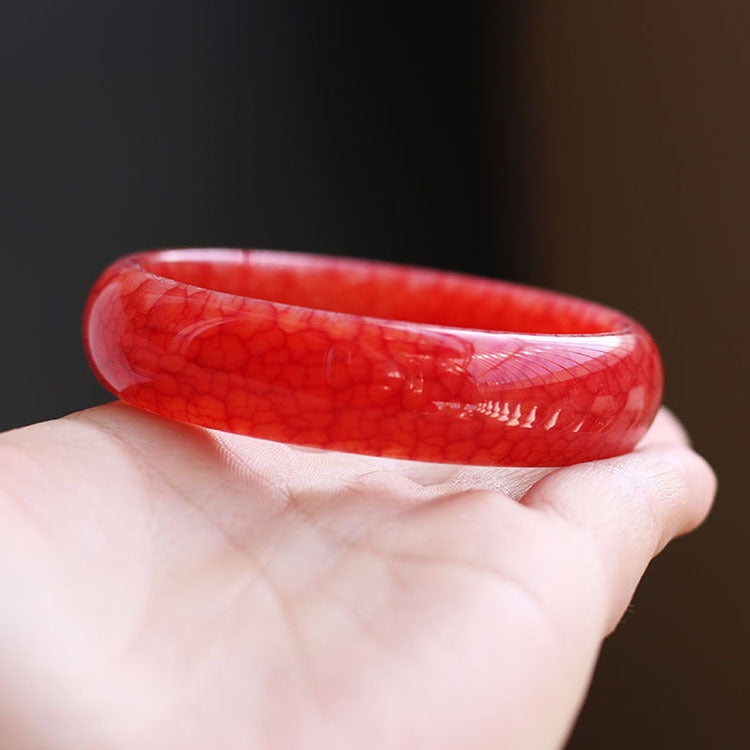 Jade Armband – Glück & Harmonie – Rot / 60 mm