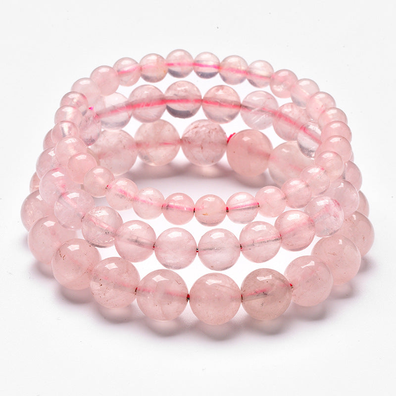 Rosenquarz Armband – Liebe & Harmonie – Silber 10 mm