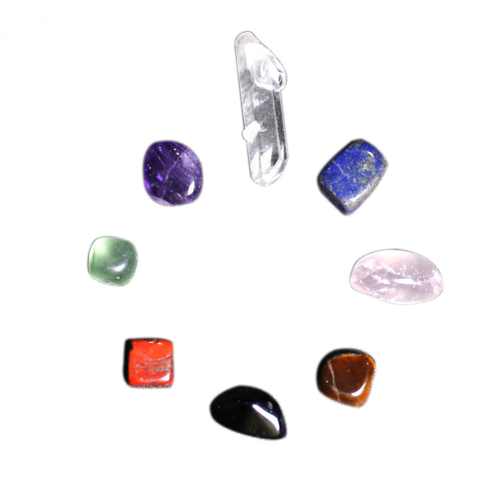 7-Chakra Kristallstück – Balance & Energie – A Set mit 8 about 50g