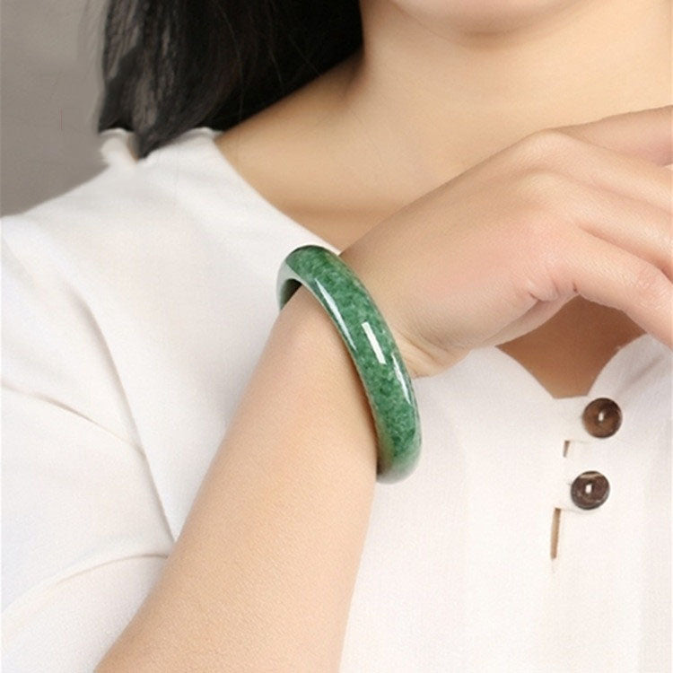 Jade Armband – Glück & Harmonie – Dark emerald / 62 mm 64 mm
