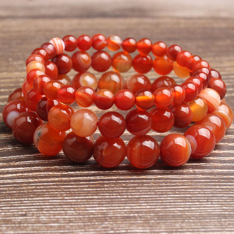 Achat Armband – Stabilität & Schutz – Rot / 6 mm