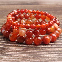 Achat Armband – Stabilität & Schutz – Rot / 6 mm