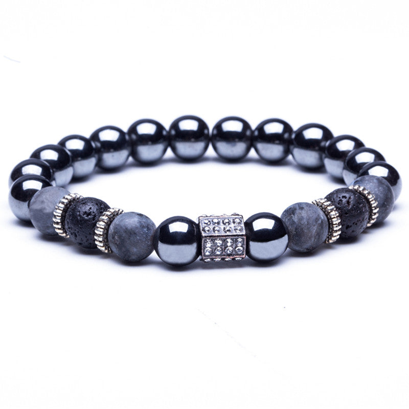 Lava-Stein Armband – Erdung & Stärke – Design 5