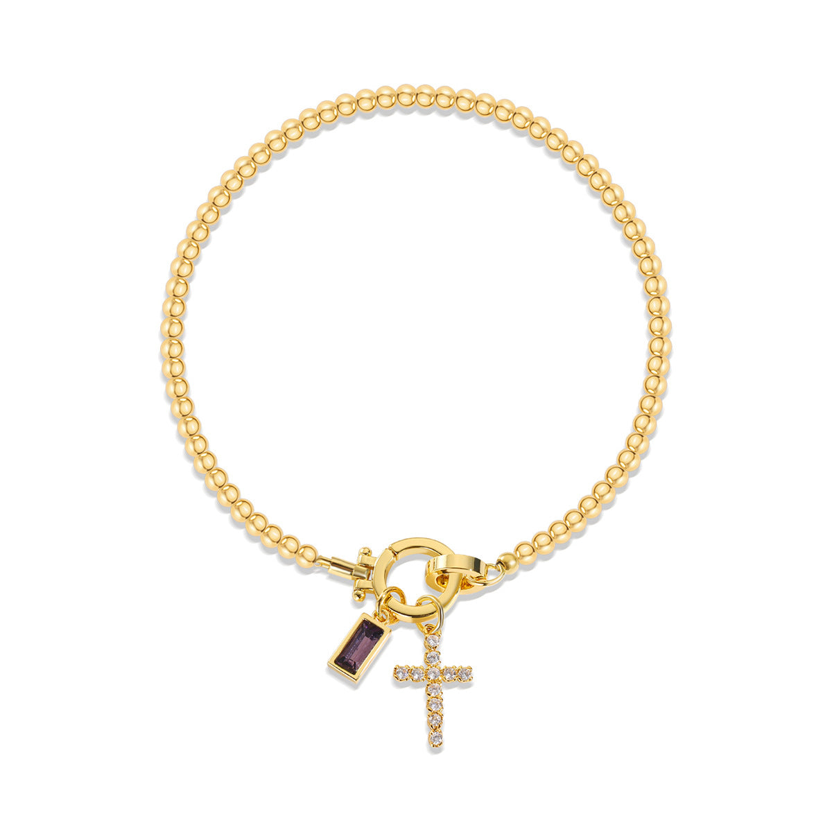 Naturstein Armband – Balance & Erdung – Gold July