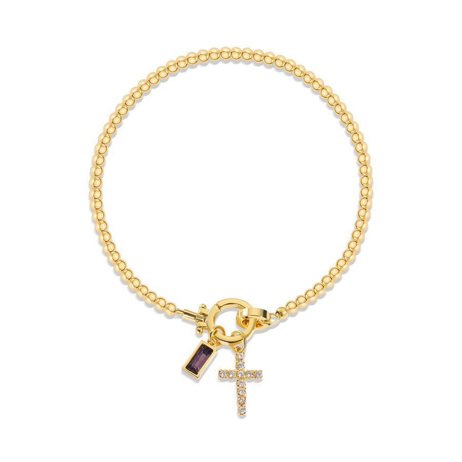 Naturstein Armband – Balance & Erdung – Gold July