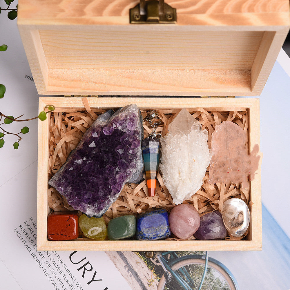 7-Chakra Kristallstück – Ruhe & Intuition