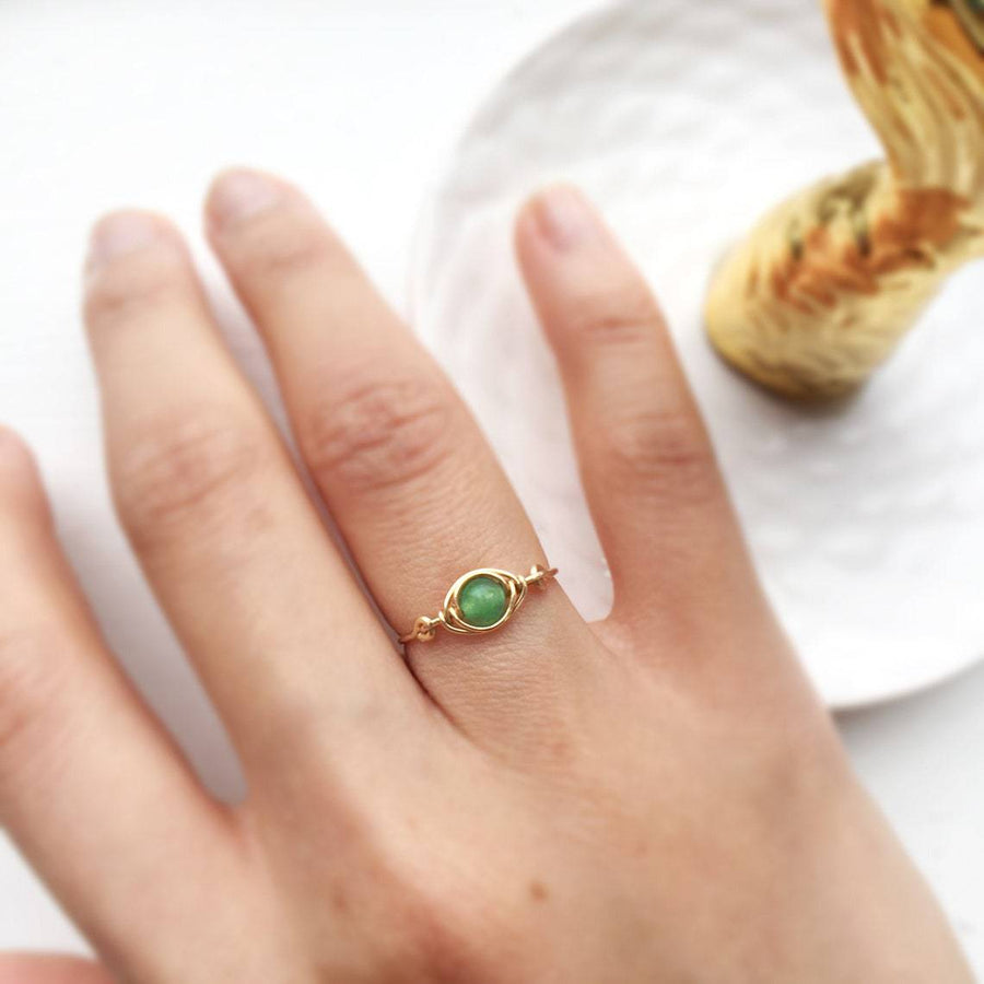 Jade Ring – Glück & Harmonie – Grün / No.7