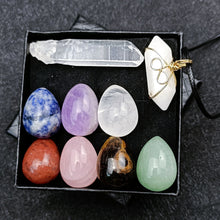 7-Chakra Kristallstück – Glück & Harmonie – Wooden box