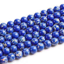 Shoushan-Stein Perlenstrang – Stabilität & Sammlung – Blau / 10 mm