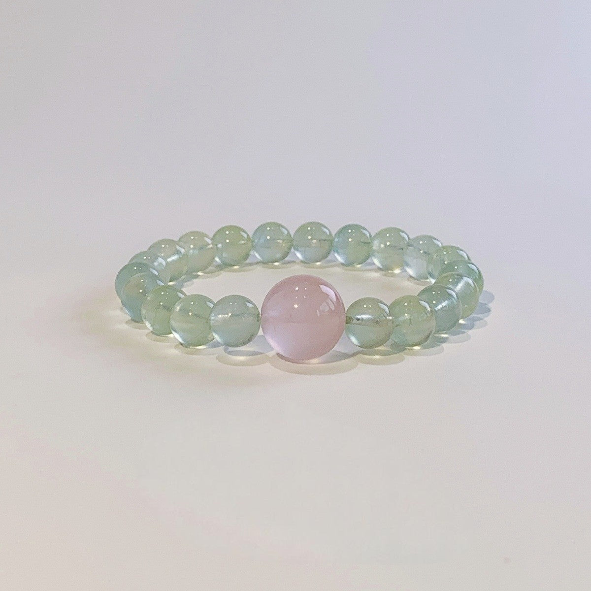 Naturstein Armband – Balance & Energie – Natur Crystal 9 mm / 15 cm