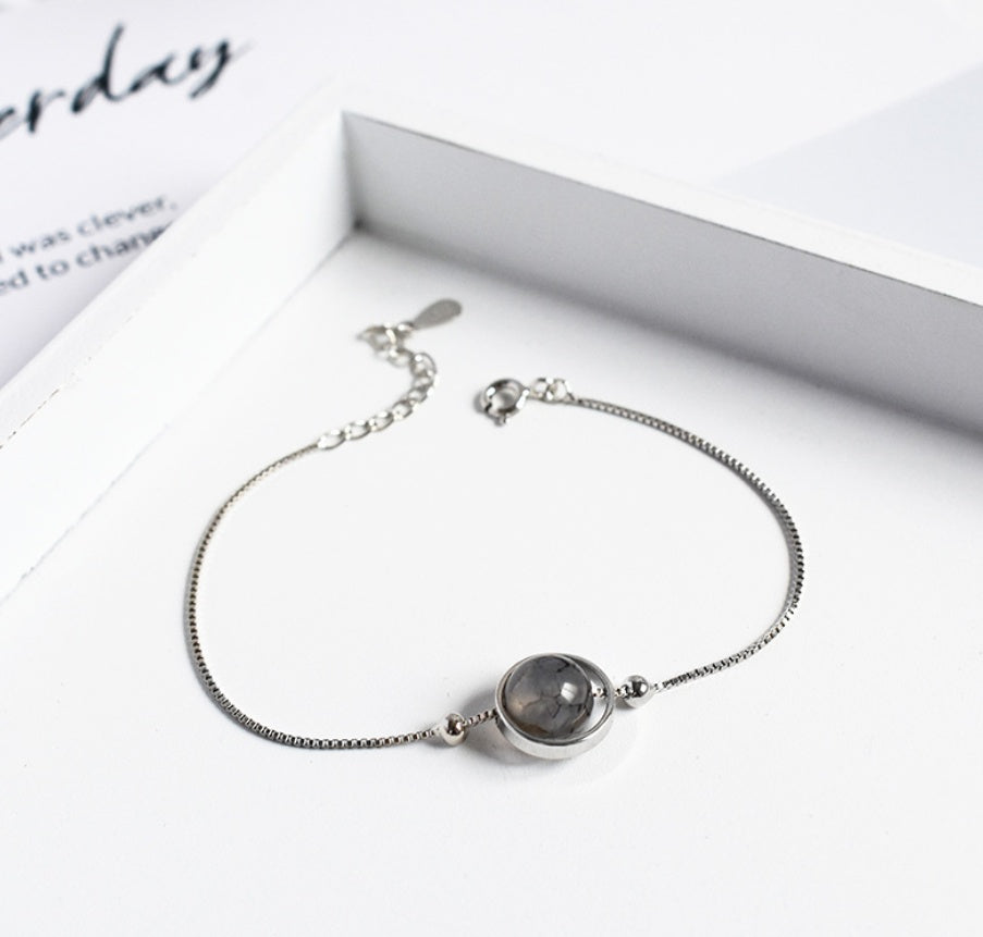 Naturstein Armband – Balance & Erdung – Violett