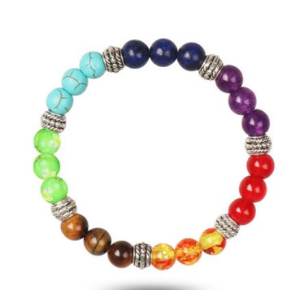 7-Chakra Armband – Balance & Energie – Silber 4 Stück