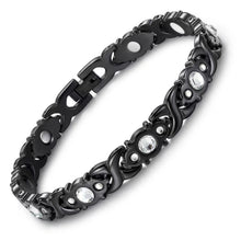 Naturstein Armband – Balance & Energie – Schwarz Rosa Diamond set