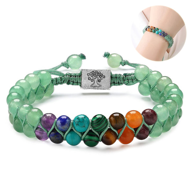 Tigerauge Armband – Schutz & Mut – 6 mm Grün Aventurine