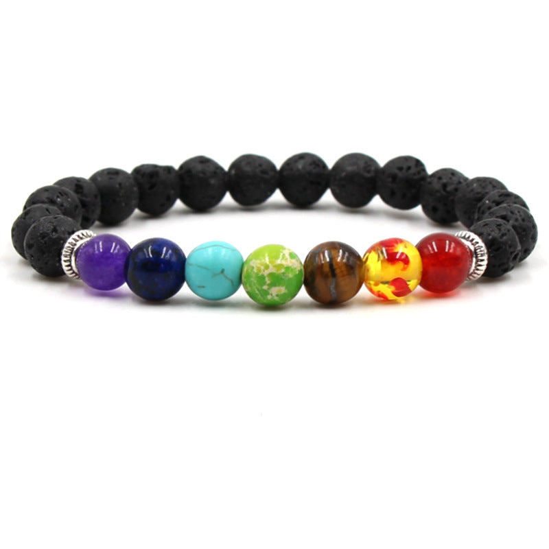 7-Chakra Armband – Balance & Energie – B Silber