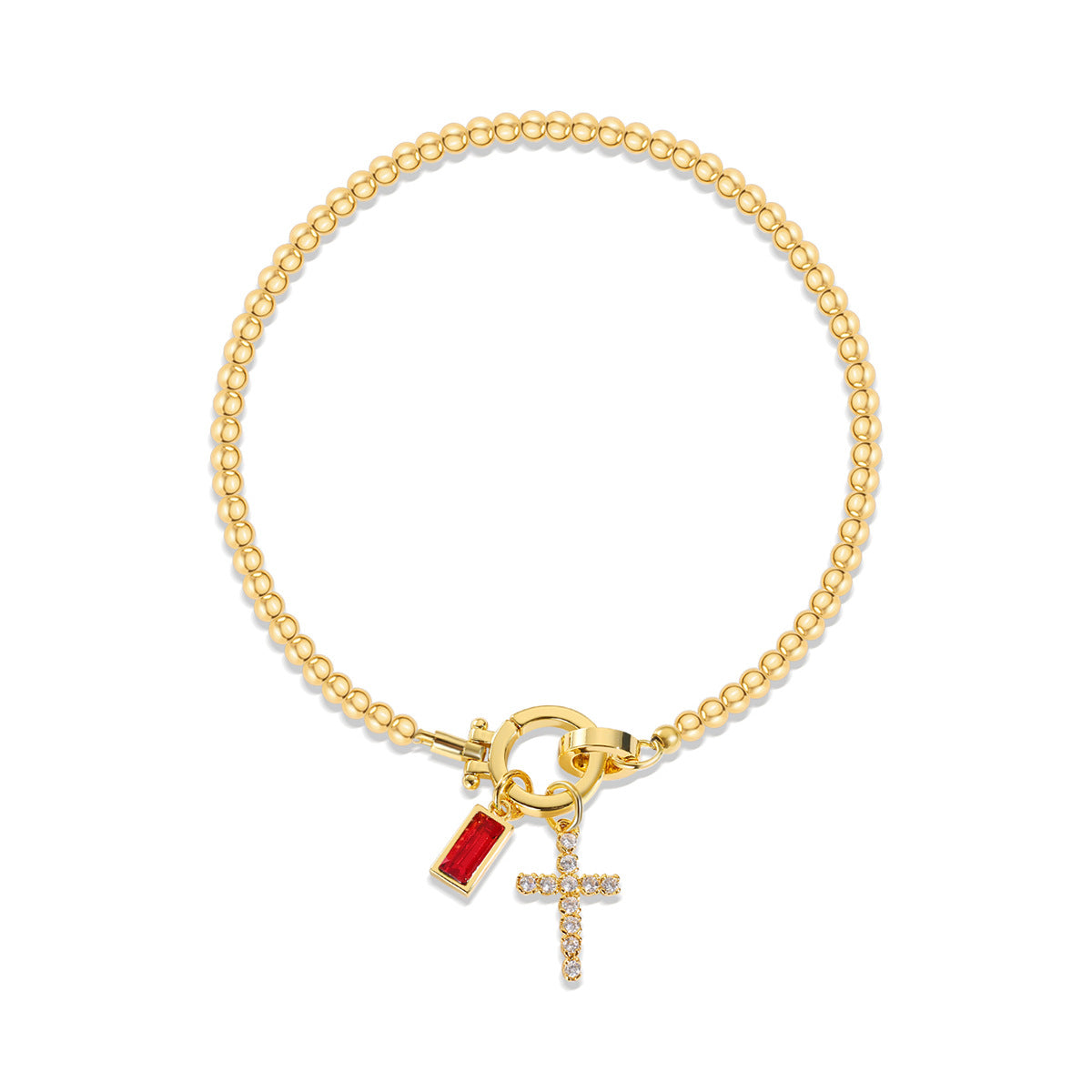 Naturstein Armband – Balance & Erdung – Gold June
