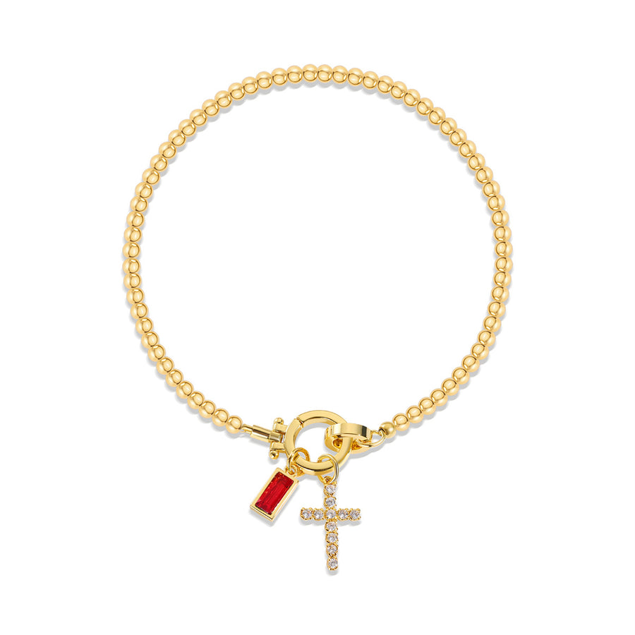 Naturstein Armband – Balance & Erdung – Gold June
