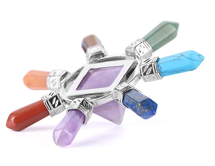 7-Chakra Kristallstück – Balance & Energie – Weiß
