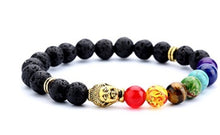 7-Chakra Armband – Erdung & Stärke – Schwarz