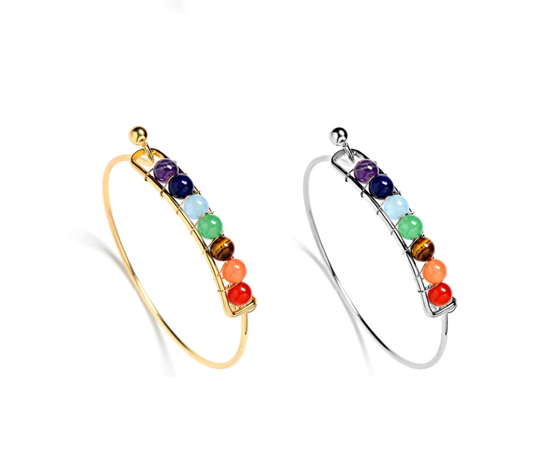 7-Chakra Armband – Balance & Energie – Gold
