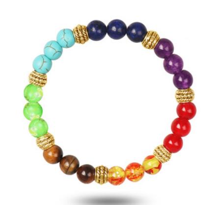 7-Chakra Armband – Balance & Energie – Silber 6 Stück