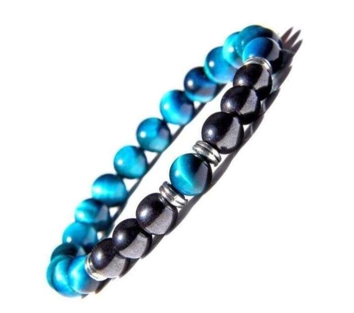 Tigerauge Armband – Schutz & Mut – Blau Gold