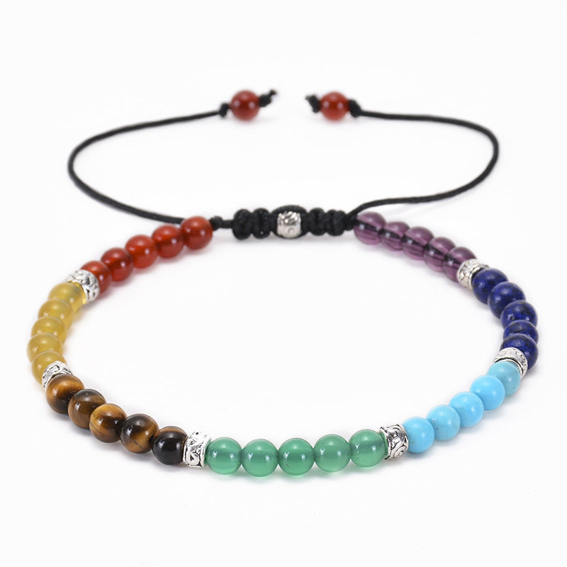 7-Chakra Armband – Balance & Energie – Design 4 / 4 mm