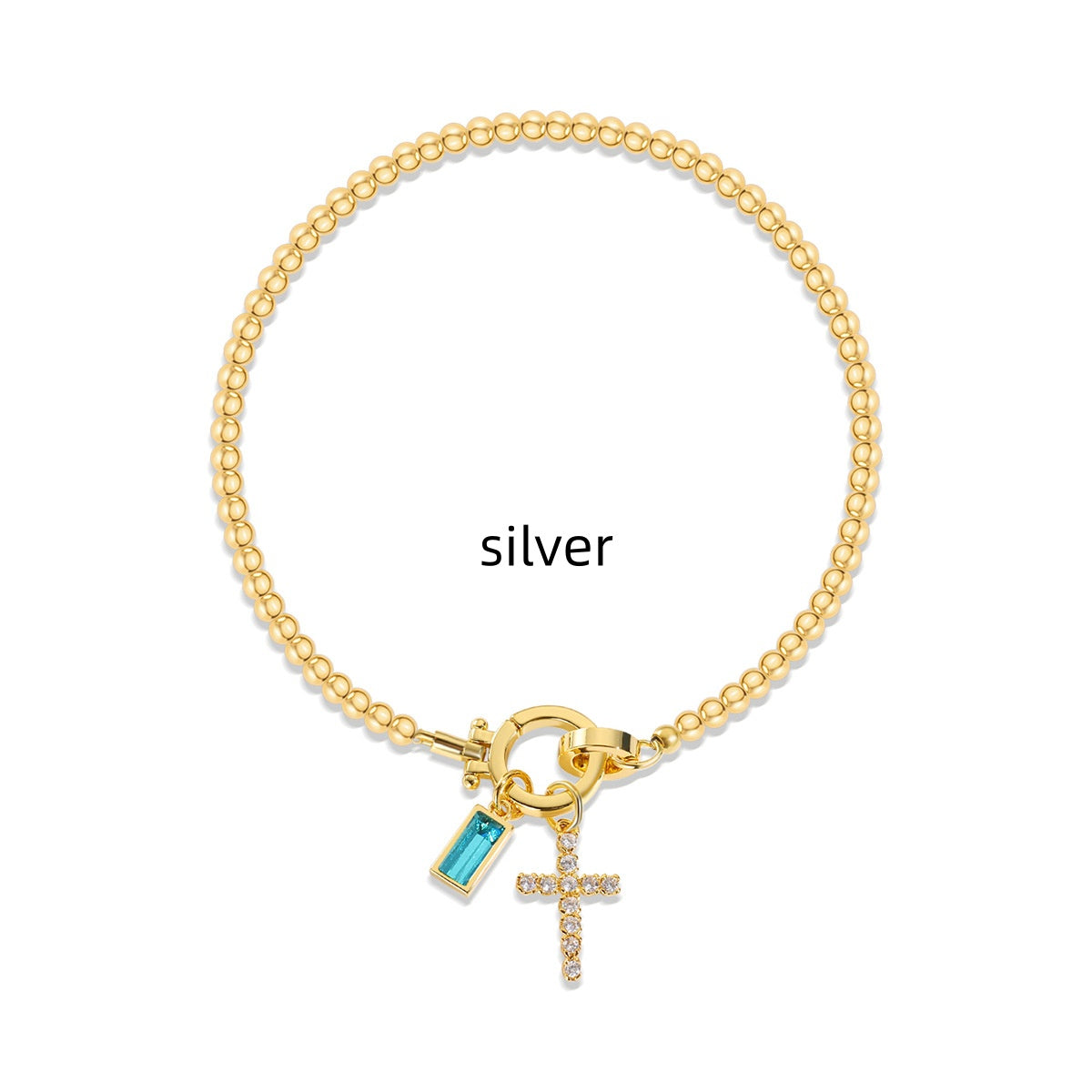 Naturstein Armband – Balance & Erdung – Silber March