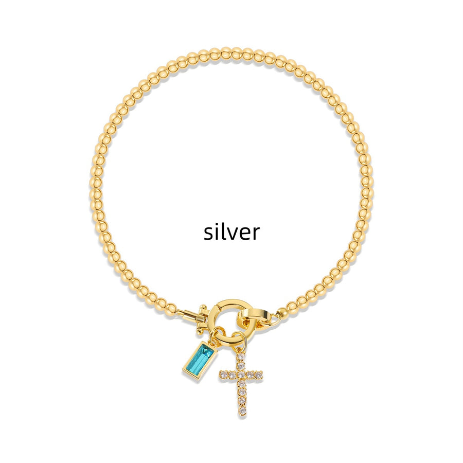 Naturstein Armband – Balance & Erdung – Silber March