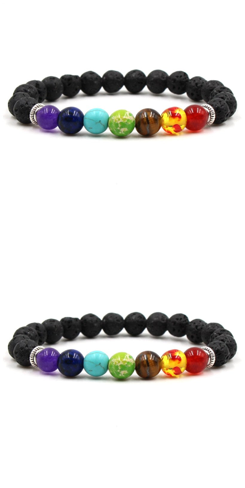 7-Chakra Armband – Balance & Energie – B Gold 3 Stück