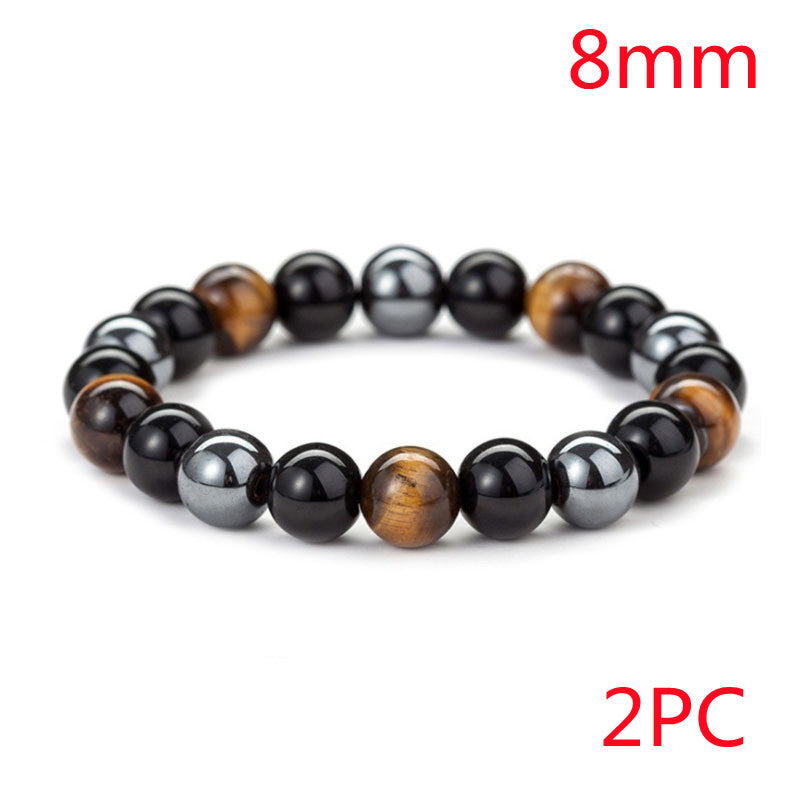 Tigerauge Armband – Schutz & Mut – Volcanic rock / 8 mm