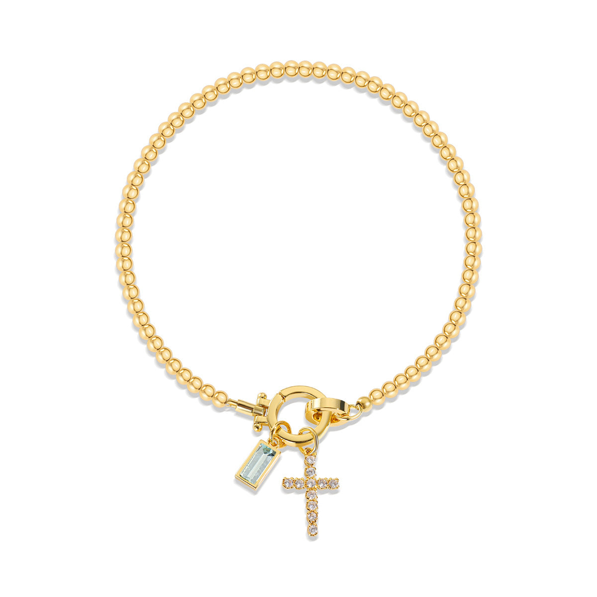Naturstein Armband – Balance & Erdung – Gold August