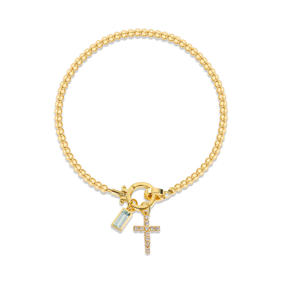 Naturstein Armband – Balance & Erdung – Gold August