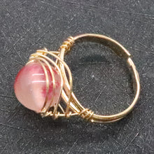 Tigerauge Ring – Schutz & Mut – Watermelon crystal